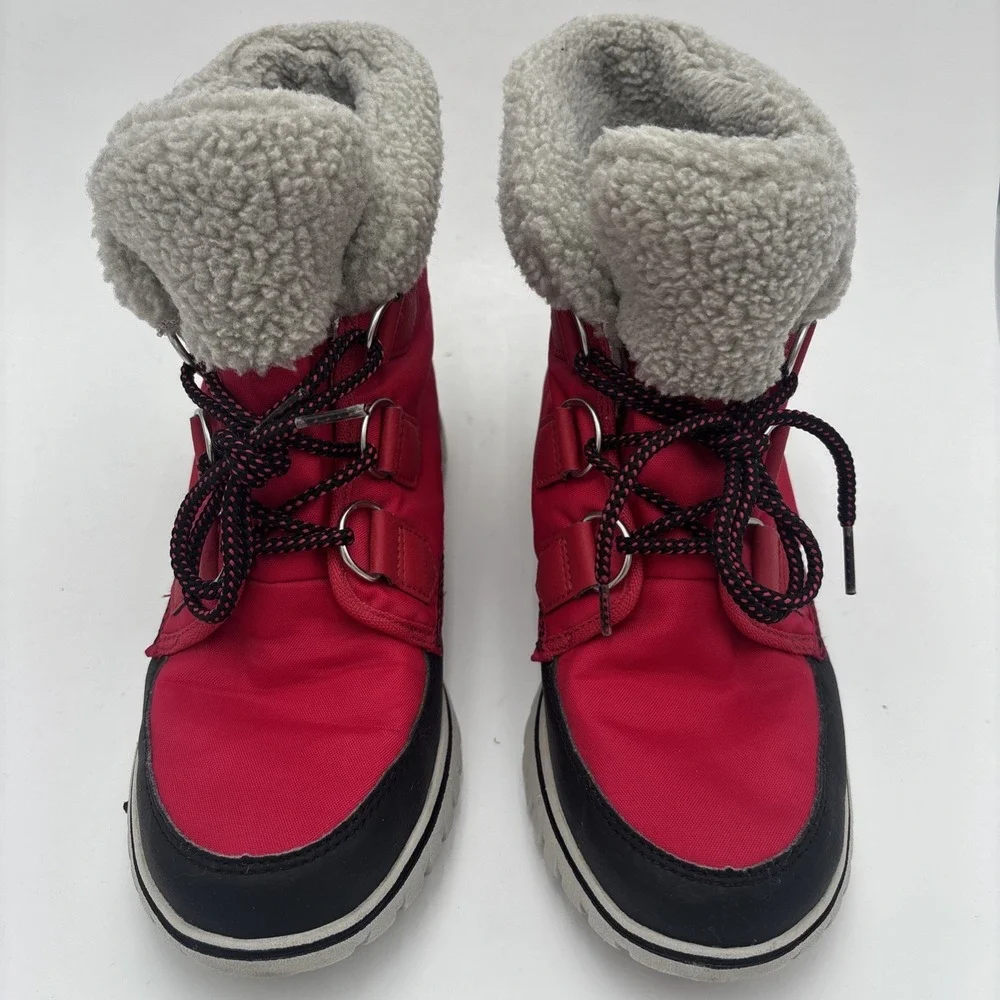 Sorel Boots Carnival Red Outdoors Fleece Waterproof Winter Rain Snow Boots‎ 8